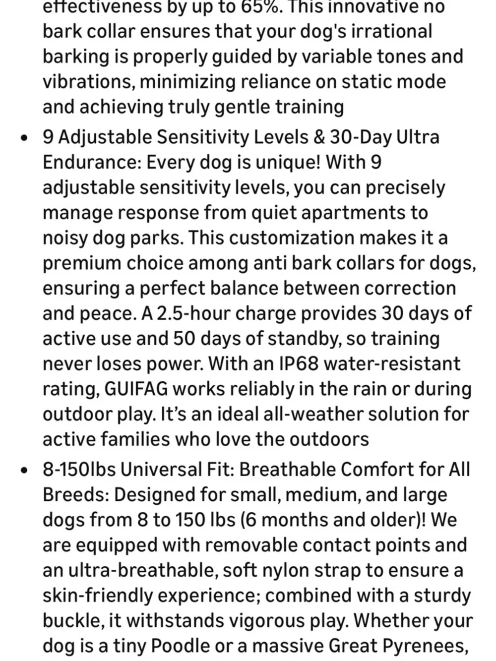 Orange Smart Pet Training Collar - Adjustable Wearable